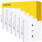 Interruptor Inteligente Persiana 80 * 80 mm de 6 Piezas, Interruptor Wifi Persianas Control de APP y Voz, Compatible con Alexa y Google Home, Necesita Cable Neutro
