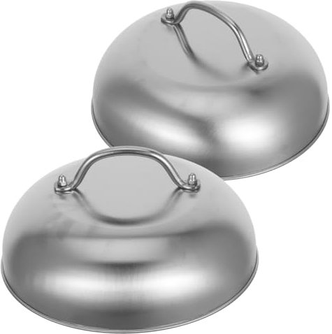OFFSCH 2 Stücke Runde Topfdeckel Ersatz Küche Topf Abdeckung Zubehör Edelstahl Topfdeckel Bratpfanne Abdeckung Pfanne Deckel Kochgeschirr Deckel Kochen Pan