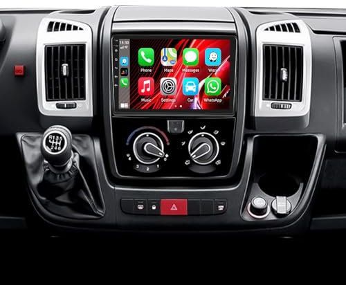 SIXWIN [2+64G] Android 13 Autoradio für Fiat Ducato 3/Peugeot Boxer 2/Citroen Jumper2 2011-2022 mit Carplay/Android Auto/Mirrorlink, 9 Zoll Kapazitive Touchscreen Unterstützt WiFi/GPS/FM/Bluetooth/SWC