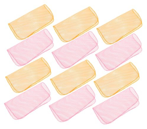 SHOWERORO 12piezas Paño De Cocina Multiusos Paño De Limpieza Malla Poliéster para Platos Tazones Frutas