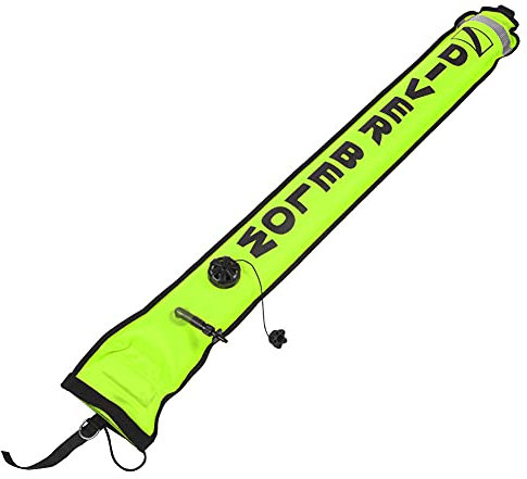 Ailgely HIGH VISIBILITY INFLATABLE SCUBA DIVING SIGNAL MARKER BUOY FOR DIVER LOCATION YELLOW (Fluorescent Yellow)