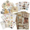 OFFSCH 3sätze Vintage Scrapbook Aufkleber Handbuch Sticker Für Tagebuch Fotoalben Und Kunstprojekte Dekorative Kunst Sticker Für Scrapbooking Und Planung