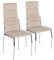 MEBEL ELITE - Esszimmer Stühle in Velourstoff 2er Set - Esszimmerstühle Beige 101 x 46 x 48 [cm] - Küchenstühle Modern - Weiche Esstischstühle - Stabile Essstühle, leicht zu reinigen