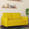 Willood 2 Sitzer Sofa mit Schlaffunktion Couch für Wohnzimmer Schlafzimmer Gelb 120 cm Samt