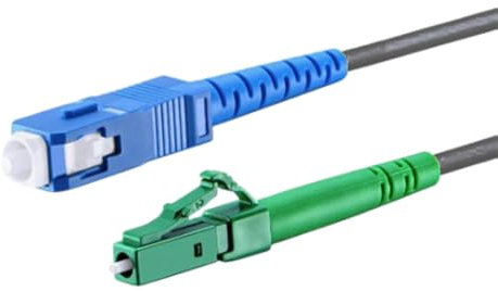 CONBIC® LC/APC-SC/UPC, Simplex, Singlemode, 9/125um, OS2, schwarz, Ø 4.0mm, Industrial/Grade Gepanzert G.657.A2, Glasfaserkabel Außenbereich für AVM FRITZ!Box und Telekom Modem 2 (50m)