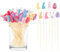 SANNIX 120er-Pack Oster-Zahnstocher für Vorspeisen, 14 cm natürliche Cocktail-Spieße für Kuchen, Desserts, Lebensmittel, Obst, Osterparty-Dekorationen