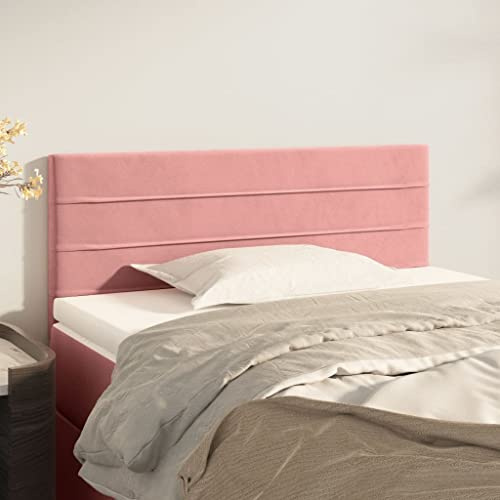 Testiera Letto Una Piazza E Mezza Spalliera Singola Rosa 80x5x78/88 cm in Velluto per Camere Da Letto Soggiorno Camera Degli Ospiti