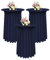 3 Packs Spandex Cocktail Tischdecke mit Röcken 80x 110cm, dunkelblauer Stretch Cocktail Tisch für hohen Tisch, Cocktail Runde Tisch Cover für Bar Hochzeit Cocktail Party Banketttisch (Marineblau)