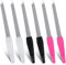 SWKJ Metal Nail Files 6 Pack, Nail Files for Natural Nails with Sapphire Grit, Professional Nails Accessories Tools for Home Salon Use, Nail File Set for Shaping Styling Natural Gel and Acrylic Nails