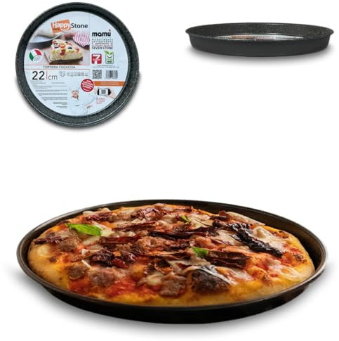 ARCA, Teglia Diametro 22 cm per Forno, Antiaderente e Adatta alla Lavastoviglie, Ideale per Pizza, Focacce e Altre Ricette, in Alluminio, Made in Italy