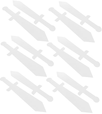 VALICLUD 12stücke DIY-Junge Mädchen Weiße Pappschwerter Zum Basteln Ritterschwert Zum Dekorieren Partygeschenk Halloween-Cosplay-Requisiten Spielburg-aktivitäten