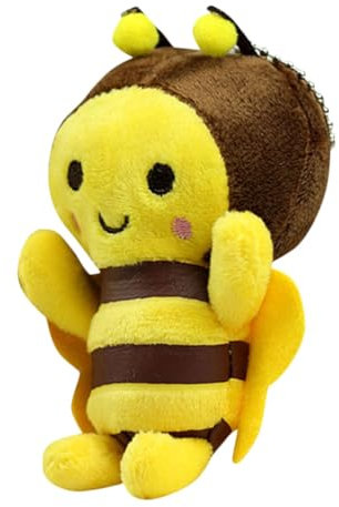 ZUNOXAZ Kuschelige Biene Plüschtier Niedlicher Honigbienchen Anhänger Aus Weichem Als Babyspielzeug Mitgebsel Für Geburtstagsfeiern Und Partys