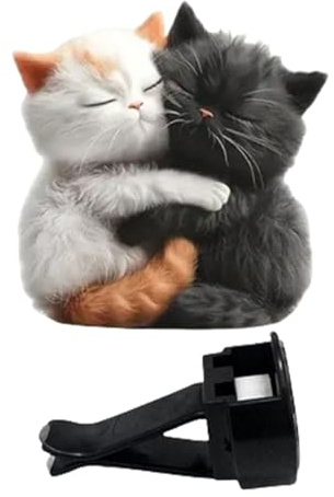 Autolufterfrischer Clip Für Lüftungsschlitze Niedlicher Katzen Deko | 2D Acryl-Parfümdiffusor Für Frauen, Männer, Katzenfans, LKWs, SUVs, Reisen, Roadtrips, Tägliche Pendelfahrten,