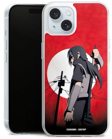 Silikon Hülle kompatibel mit Apple iPhone 15 Case transparent Handyhülle Naruto Shippuden Manga Anime