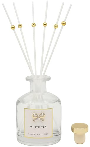 Lesser & Pavey Desire Aroma White Tea Diffuser 200ml For Home & Office | Long-Lasting Reed Diffuser With Sticks | Elegant Aromatherapy For Air Freshener | Lovely Gift For Women & Men