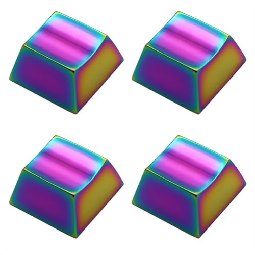 Fegtrtyoa 4PCS Keycaps Aluminum Alloy Keycaps Wear- Keycaps DIY Gaming Keycaps Mechanical Keyboard Keycaps
