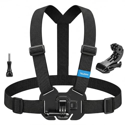 Brustgurt Brusthalterung Kompatibel mit Alle GoPro Kameras - Chest Mount, Verstellbarer Brustgurt für Go Pro DJI Osmo AKASO Action Kameras, Vereint Stabile und Komfort Performance