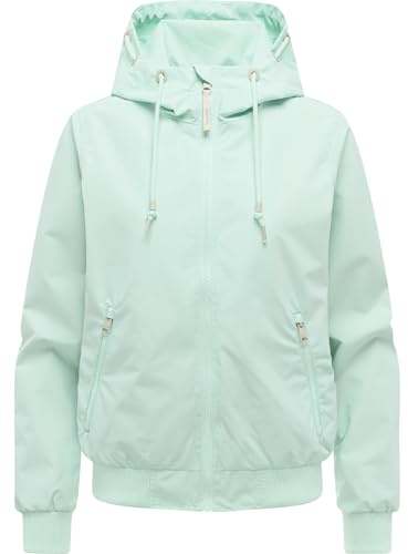 Ragwear Damen leichte Übergangsjacke wasserdichte und atmungsaktive Funktionsjacke kurz mit Kapuze Oggie YOUMODO XS-6XL