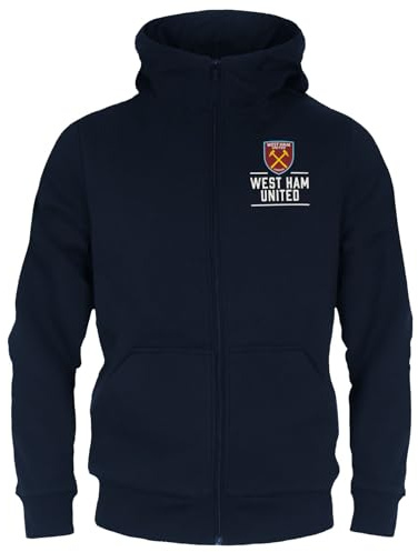 West Ham United FC Boys Hoody Zip Fleece Kids Official Football Gift
