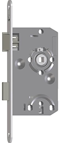 Einstemmschloss 1 246000 BB,DM 55,Stulp 235x18x3mm,rechts,Stahl silber lackiert