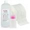 NAILS FACTORY | N&BF Nagel Cleaner Set 1000ml + Dispenser Pumpflasche + 1000 Zelletten Cellulose Pads (2 Rollen à 500 Stück) | 70% Isopropanol-Alkohol isopropylalkohol 1L | für Gelnägel | (Rosa 150)