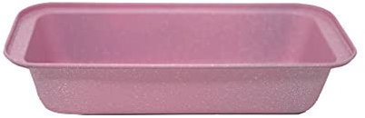 AEX Non-Stick Tin Cake Bakeware- Baking Mould with Marble Coating-Cakes-Bread-Meat Loaf-Pie-Pizza (Pink)