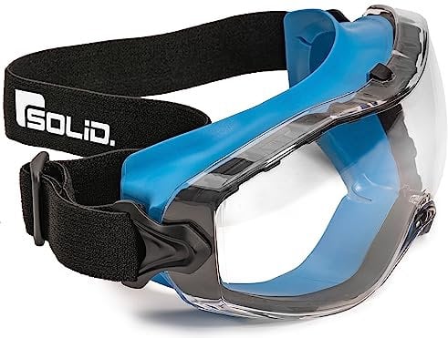 SolidWork SOLID. Occhiali protettivi da lavoro perfettamente aderenti | occhiali protettivi antipolvere con vestibilità universale | Per chi porta gli occhiali | antigraffio, antiappannamento