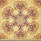 ABAKUHAUS Ethnisch Stoff als Meterware, Oriental Vintage-Ornamente, Seidiger Satin Stoff Zum benähen von Heimtextilien, 10M (148x1000cm), Dark Orange Apricot