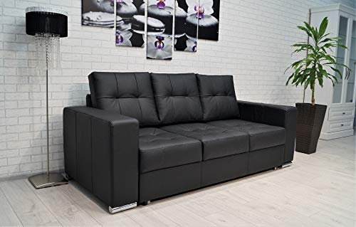 Quattro Meble Echtleder 3 Sitzer Sofa Mallorca Pik FS Breite 205cm mit Schlaffunktion Ledersofa Echt Leder Couch große Farbauswahl !!!