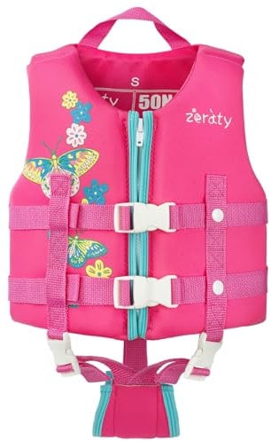 Zeraty Kinder Schwimmweste Kleinkind Schwimmjacke Jungen Mädchen Flotation Badeanzug Bademode Neopren Schwimmen Jacke Geeignet für 1-9 Jahre / 22-50Lbs