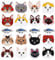 Woohome 20 PCS Cat and Fish Iron On Patches Assorted Cute Kitten Mini Cats Sew On Patches DIY Decoration or Repair, Embroidered Appliques for Clothing Backpacks Jeans T-Shirt Caps Shoes