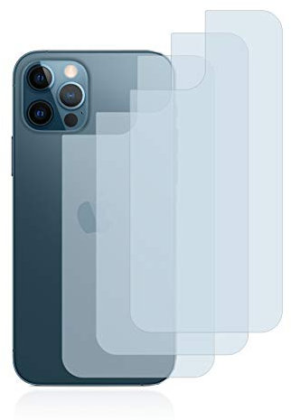 BROTECT Protector Pantalla Mate Cristal para Apple iPhone 12 Pro (Trasero) (3 Unidades) Protección Anti-Reflejos