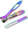 AuTong Professional Nail Clippers Set for Family, Large, Rainbow