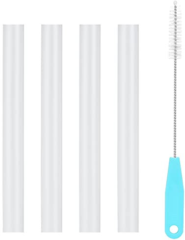 Straws Replacement for CamelBak eddy+14 oz Kids Water Bottle,CamelBak Eddy+ Straw Replacements,Accessories Set Include 4 BPA-FREE Straws and 1 Straw Cleaning Brush(14OZ)