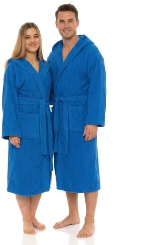 CICK Towelling Bath Robe Premium Quality Bathrobes for Women Highly Absorbent 100% Cotton Hooded Design Perfect for Men & Women in Loungewear and Gifts