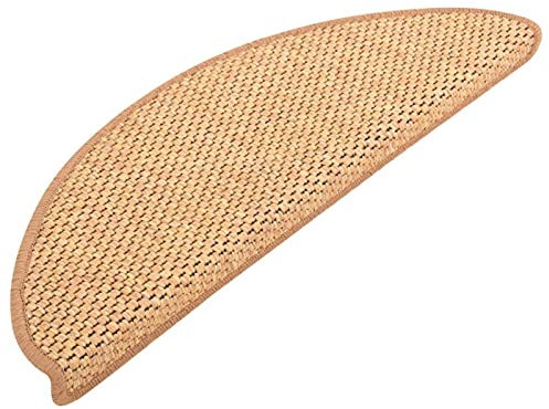 Tidyard 15x Selbstklebend Treppenmatten Stufenmatten Treppenschutz Treppenmatte Treppenteppich Treppenschoner Stufenmatte Sisal-Optik 65x25 cm Orange