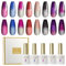 ROSALIND UV Nagellack Farbwechsel Gel Nagellack Set, 10PCS Glitter Thermo Shellac Gellack UV LED Soak Off Chameleon Gel Polish Set