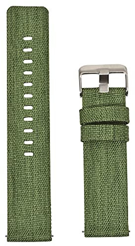 Overhil1s Uhrenarmband, Nylon Uhrenarmband 18mm 20mm 22mm 24mm Schnellspanner Leinwand Wickelgurte Armbands Sport (Band Color : Army Green-S, Band Width : 22mm)