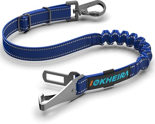 IOKHEIRA Hunde Sicherheitsgurt für Auto (Navyblau)