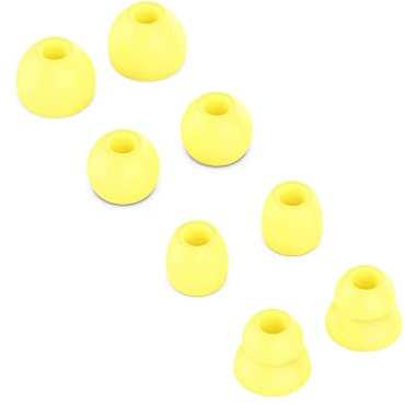 LALASTYLE Ear Tips Replacement for Beats Flex Wireless Earphones, S/M/L/D 4 Sizes 4 Pairs Soft Silicone Eargel Earbuds Tips, Fit for Beats Flex, 4 Pairs (Yuzu Yellow)