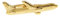 Pince à cravate en forme d'avion - Plaqué or - 4,4 cm - Cadeau personnalisé, 44 x 11 mm, Pas de gemme