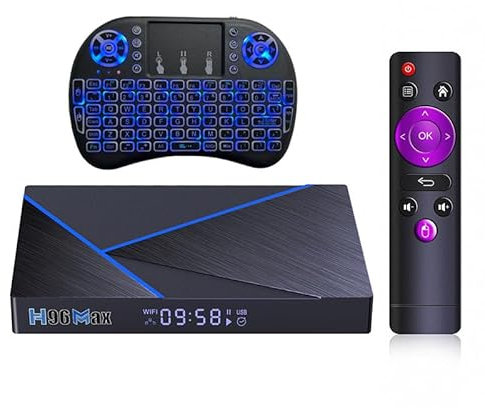 Android 12.0 TV Box, H96 MAX V56 8GB RAM 64GB ROM Rockchip RK3566 2.4G/5G Dual Wifi 1000M USB 3.0 Supporto HEVC H265 8K Ultra HD Set Top TV box con tastiera i8