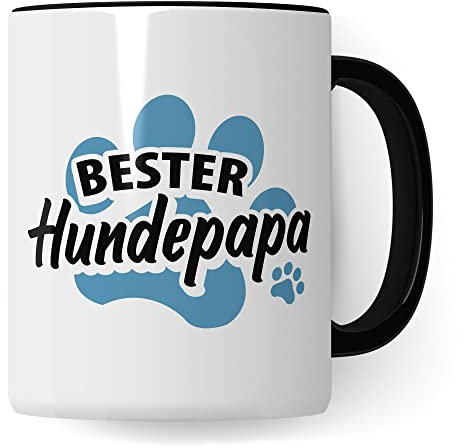 Tasse papa chien idée cadeau maître tasse à café cadeau pour propriétaire de chien tasse à café tasse chien (blanc et noir)