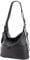 SH Leder 2in1 Handtasche Rucksack Damen Schultertasche DayPack CityRucksack aus Echt genarbt Leder (B 33cm x H 32cm xT 12,5cm) Bina G677 (Schwarz)