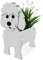 TTiiLoe Niedlicher Hunde-Pflanztopf, Malteser-Hund-Pflanztöpfe, PVC-Kräutergarten-Blumentöpfe, Cartoon-Hunde-Pflanzgefäße, Geschenke für Tierliebhaber, 43x25cm/16.92x9.84in