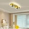 LED Deckenleuchte Kinderlampe Cartoon Skateboard Design Deckenlampe Schlafzimmer Babylampe Kinderzimmer Moderne Wohnzimmer Pendelleuchte Kindergarten Acryl Beleuchtung Metall Lüster gelb 60cm (B)