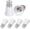 SCNNC B22 auf E27 Sockel Konverter, Hochtemperaturbeständiger B22 auf E27 Lampensockel Adapter, Bajonett B22 Fassung auf E27 Lampensockel für LED Halogen Energiespar Lampen Weiß, 6 Stück