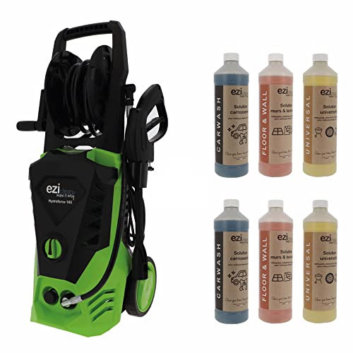 Pack Nettoyeur Haute Pression eziclean® Hydroforce 165 + 2 Lots de 3 Solutions nettoyantes