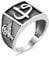 Elif VAV ve OSMANLI Tuğra Motifli Gümüş Erkek Yüzük 925 ayar Gümüs, Osmanische Siegel Tugra 925 Silber Herren Ring Geschenk für Männer Geschenkidee für Vatertag Geburtstag (65 (20,6 mm))