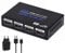 Ozvavzk 4K HDMI Splitter 1 in 4 Out Gleichzeitig HDMI Splitter 4 Monitore Mirror HDMI Verteiler 1 in 4 Out Unterstützt 4K UHD HDCP1.4 3D 1080P Full HD Langstreckenübertragung mit DC-Netzteil